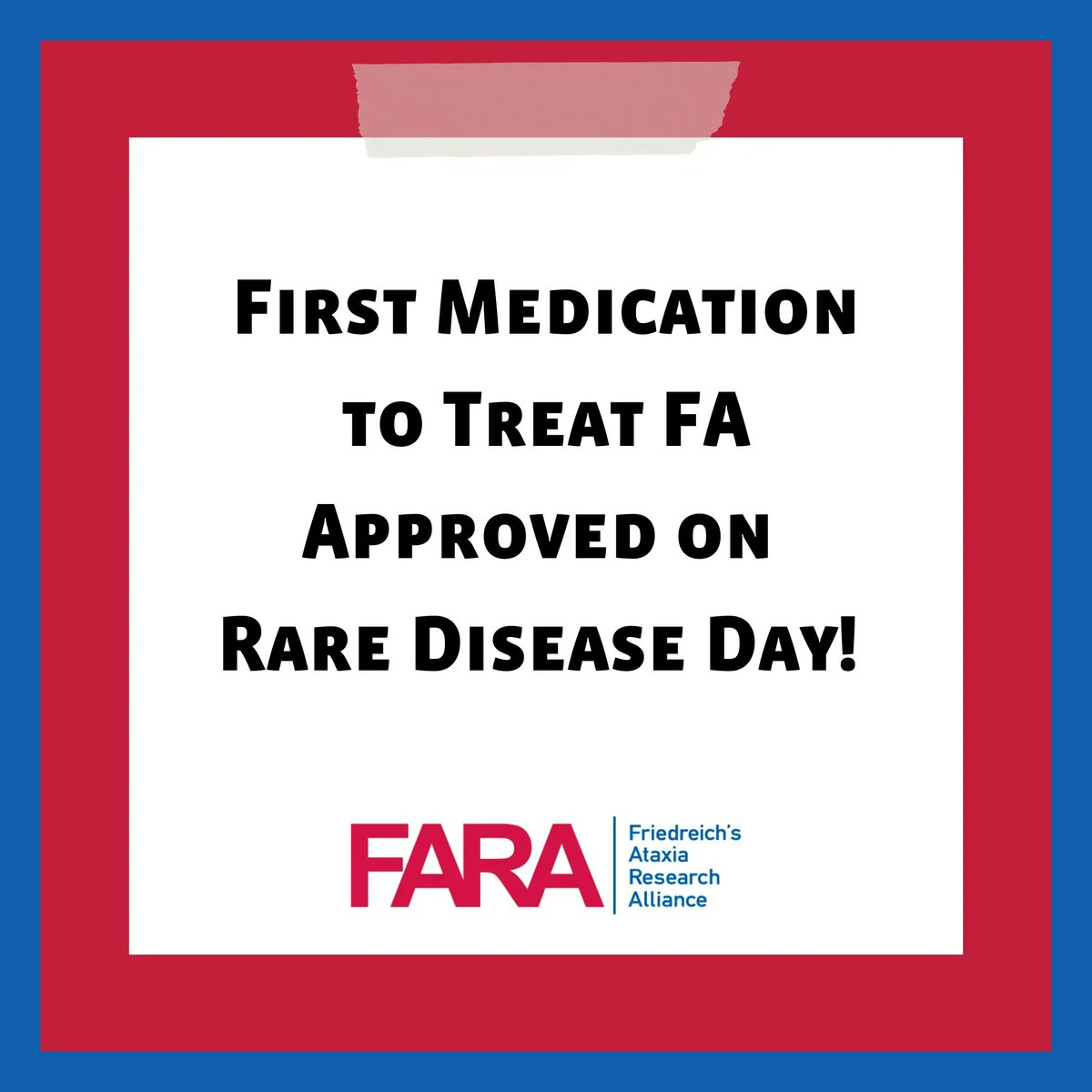 First Medication to Treat Friedreich’s Ataxia Approved on Rare Disease Day!
@ReataPharma
curefa.org/news-press-rel…