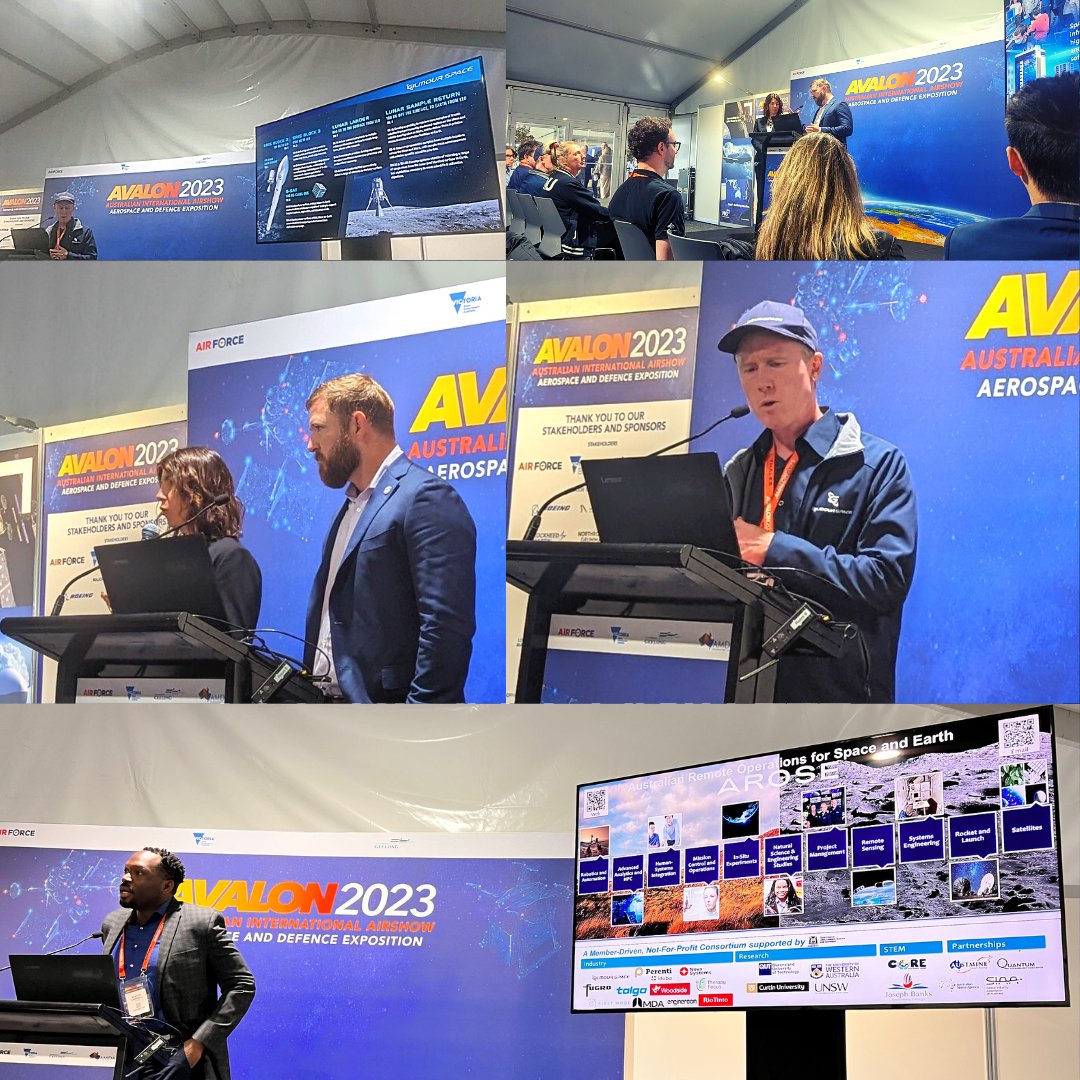 AROSE (@remoteconnected) on Twitter photo AROSE and consortium Members <a href="/fugro/">Fugro</a> and <a href="/GilmourSpace/">Gilmour Space</a> were given the opportunity to participate in the Avalon Industry Grantee Showcase Space pitch session organised by the <a href="/AusSpaceAgency/">Australian Space Agency</a> and <a href="/Austrade/">Austrade</a> at this week's Avalon 2023 - Australian International Airshow.
#Avalon2023 AROSE and consortium Members <a href="/fugro/">Fugro</a> and <a href="/GilmourSpace/">Gilmour Space</a> were given the opportunity to participate in the Avalon Industry Grantee Showcase Space pitch session organised by the <a href="/AusSpaceAgency/">Australian Space Agency</a> and <a href="/Austrade/">Austrade</a> at this week's Avalon 2023 - Australian International Airshow.
#Avalon2023