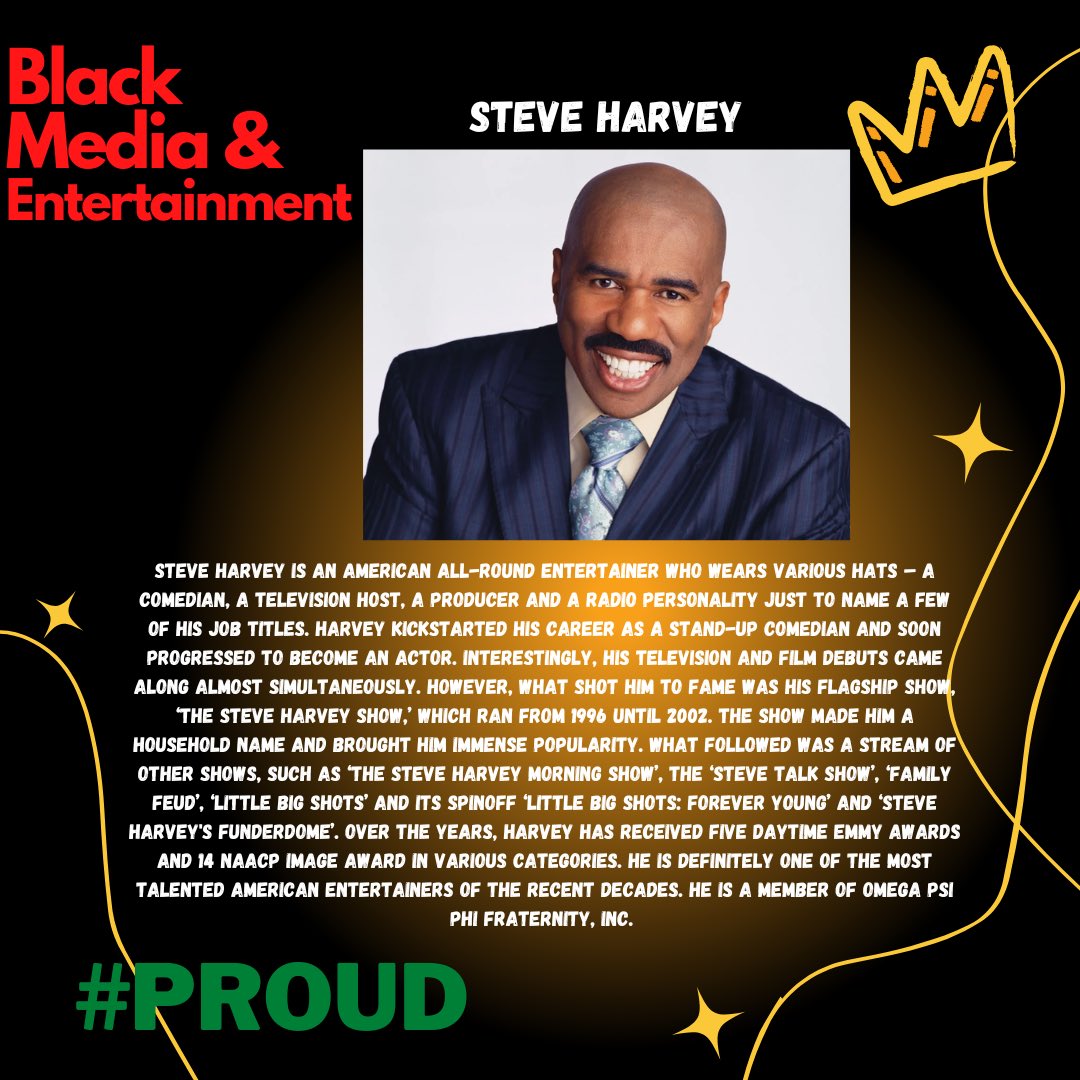BSUatVAHS's tweet photo. #31DaysOfBlackHistory 

Days 29, 30 &amp; 31 🖤 Notable Black People in Media &amp; Entertainment—Oprah Winfrey, Steve Harvey and Robin Roberts ✊🏿✊🏾✊🏽✊🏼✊🏻

Thank you to all of you who have followed along this journey with us over the past 31 days, listening, learning and engaging! #BHM https://t.co/jZPtyTFws9