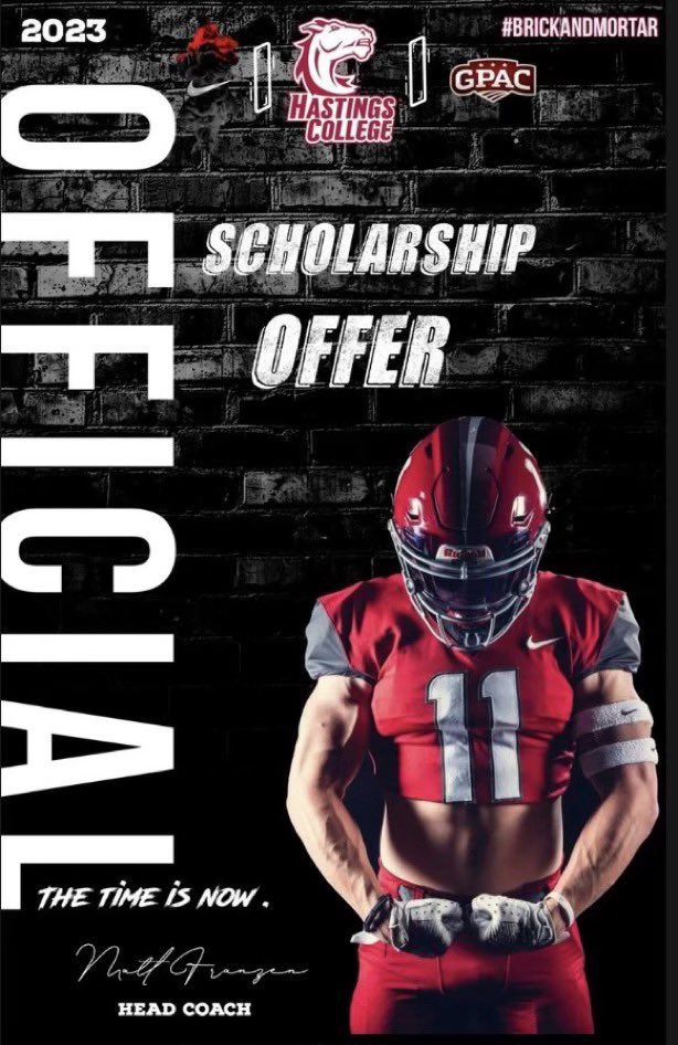 After a great talk with @CoachMerrittHC I’m blessed to receive my second offer from Hastings College.@HCBroncoFball