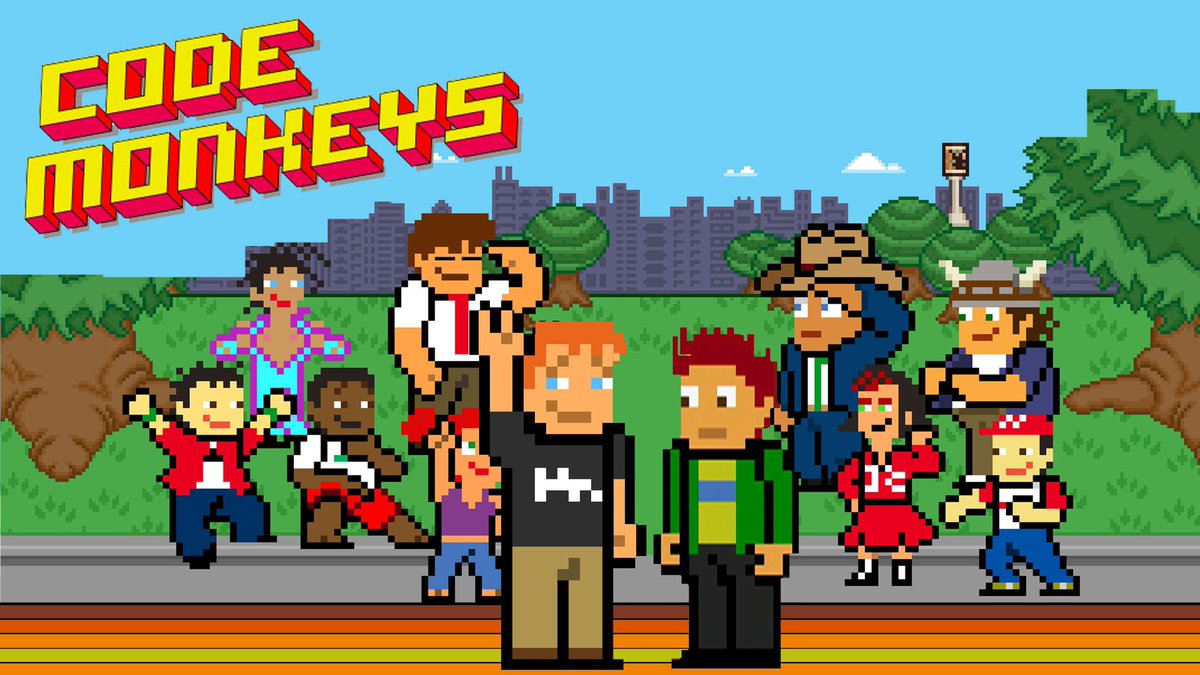 brony_247's tweet photo. I swear to god, this series is so underrated. Please, if you love retro video games & animated TV shows, WATCH THIS SERIES. Both seasons are up on YouTube, and it is fucking amazing. Admittedly, some humor is dated, but it is still really really good. #CodeMonkeys
(Link below) https://t.co/oFUYNRBYY5