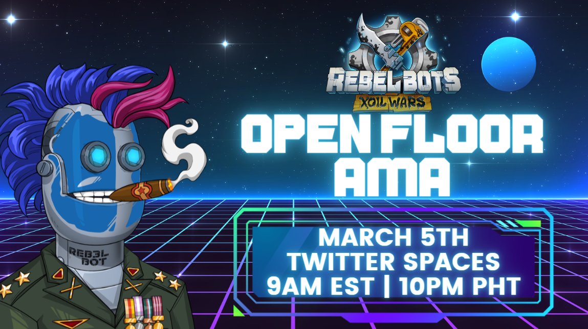 ⌚POLISH YOUR METAL &amp; SET YOUR CPU CLOCKS REBELS⌚

Game AMA on March 5th @ 9AM EST | 10PM PHT here on Twitter.

🤖See you all there🤖