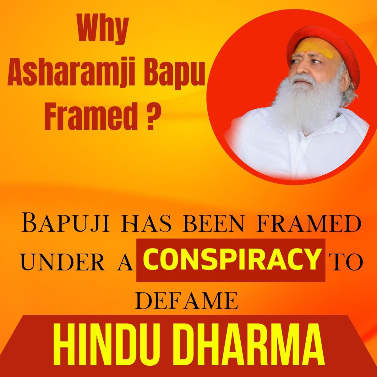 Innocent Sant Shri Asharamji Bapu is being tortured since last 10 years this the biggest conspiracy against #Bapuji Media always defaming saints and misleading people it is the duty of Sanatani Must Stand With Dharma for Santo Ki Suraksha.
#सनातनी_का_कर्तव्य