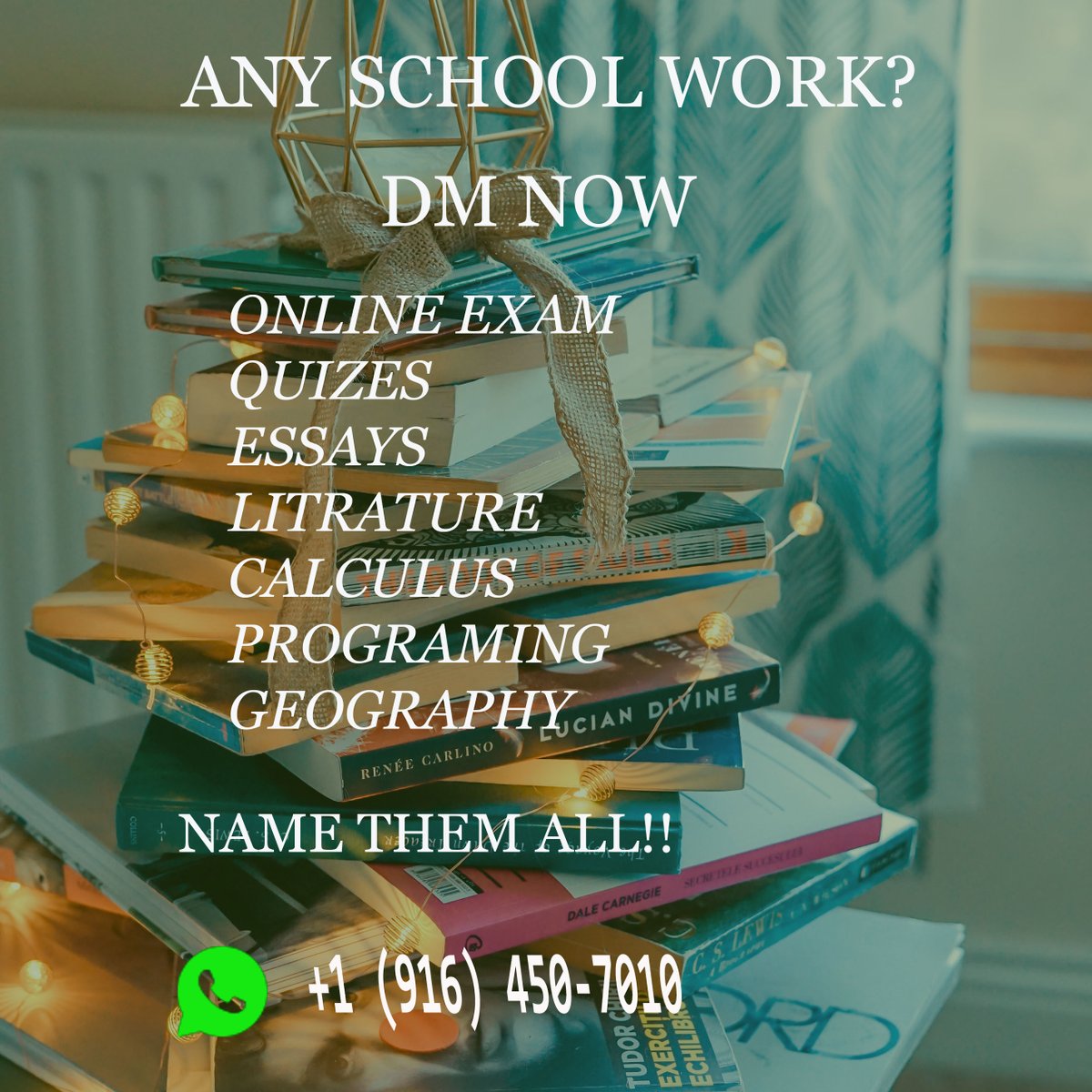 WriterNimo's tweet photo. Any Pending School Work? DM ME NOW!!
#AgustD_SUGA_Tour Troy Brown #TheWinchesters Wray Ticketmaster Lonnie #WWENXT #mnwildfirst Patrick Kane Dillon Brook #iubb #assignment #assignmenthelp #assignments #assignmentwriting #essaywriting #university #homework #thesis #dissertatio https://t.co/sh6oFQTBDm
