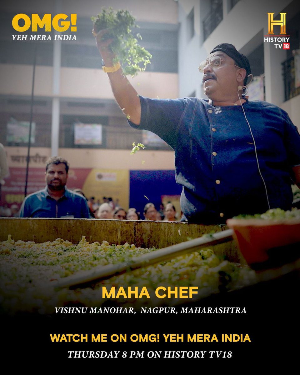 Chefvishnuji's tweet photo. Please watch me in #omgindia on @HISTORY channel,this  Thursday, 8pm. #Mahachef #MahaKadhai https://t.co/SSq2PKADDe