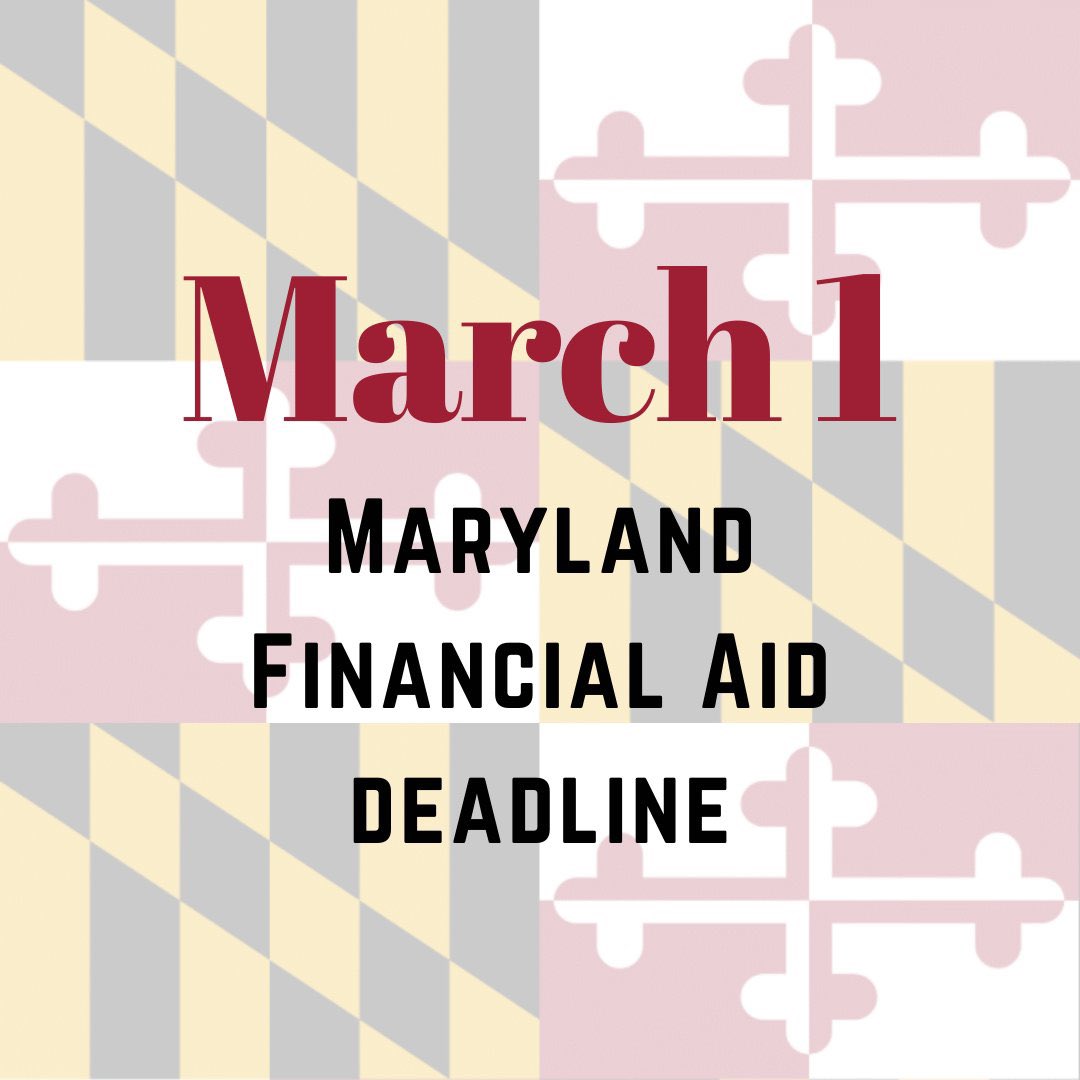 Attention Rams!! Tomorrow is the DAY! If you wish to be considered for MD state financial aid, your FAFSA, MSFAA and other documents should be in by Wednesday March 1st. Stop By the Career Center for help!