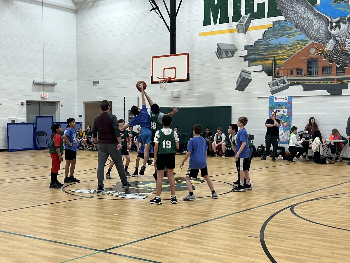 Let’s go Challengers!! It’s our first basketball game of the season at Millennium. We love seeing our players so excited! #KirbyONE40 #McAuliffeProud
