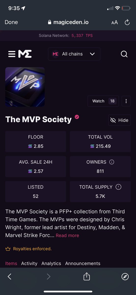 Tell me about the convection!! Less than 1% listed just after mint concluded. @TheMVPSociety