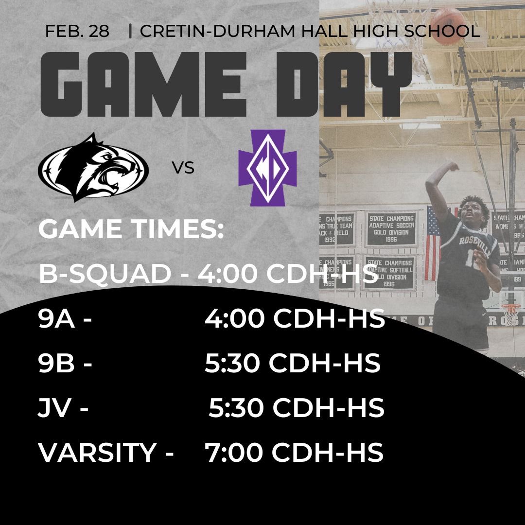 Check us out vs CDH tonight Game link: nspn.tv/MSHSL/GameStre… GO ROSEVILLE RAIDERS‼️
