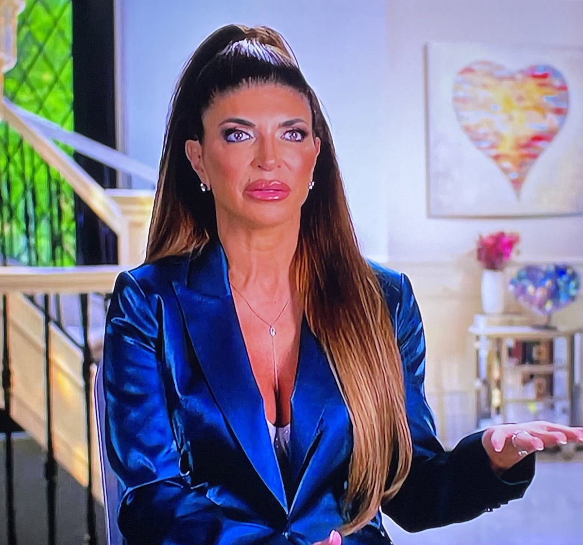 bravopharmacist's tweet photo. The battle of confessional lewks. Like for Teresa, Retweet for Melissa #RHONJ https://t.co/BEjGDH4L2H