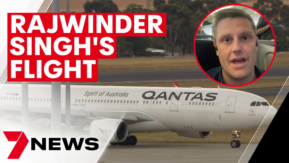 .@JoelDry7 with the latest onboard Rajwinder Singh's flight from India after QF70 touched down in Melbourne. youtu.be/Ax9vObNiAdk #7NEWS