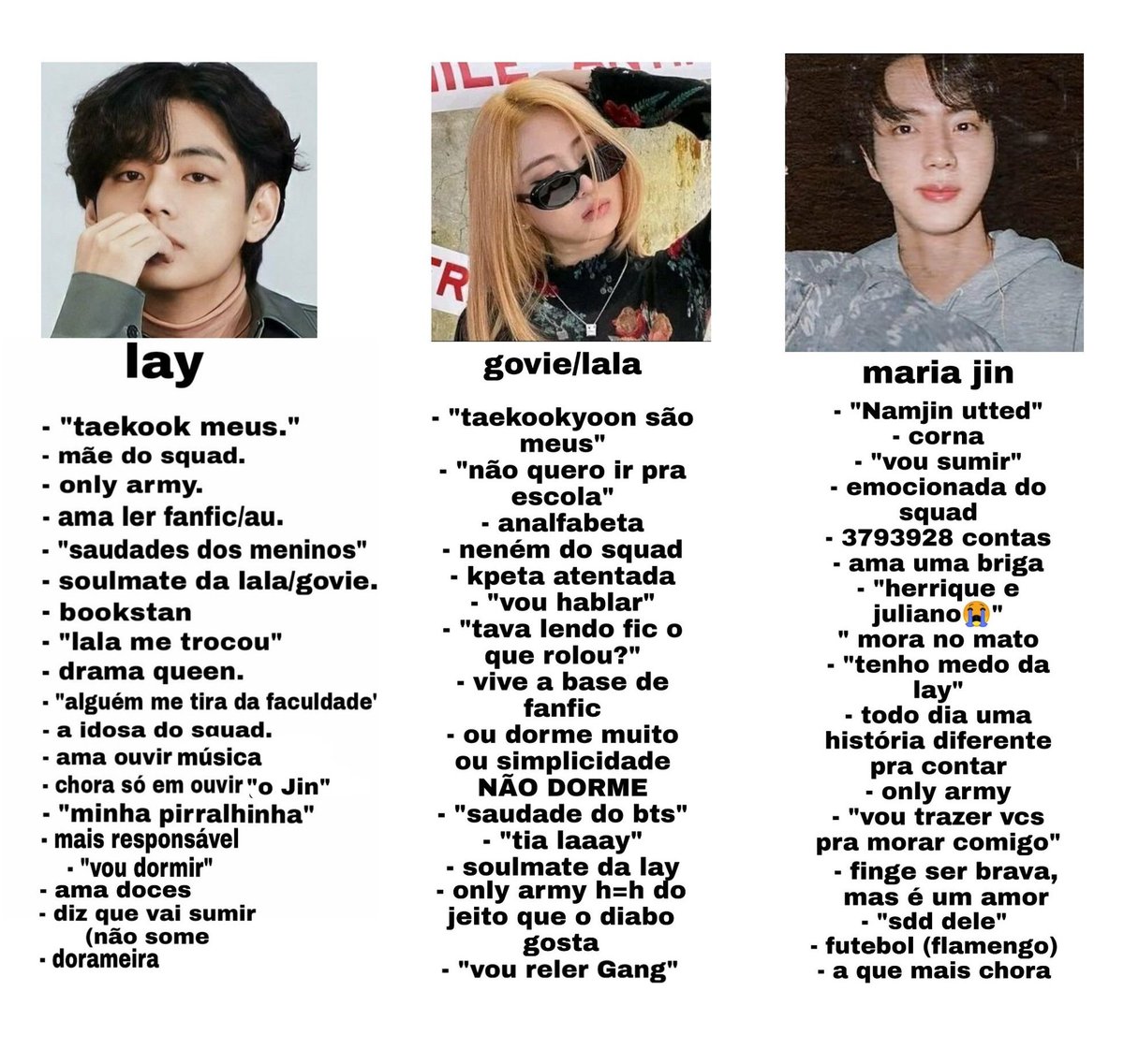 jeonroxo's tweet photo. quem é você no meu squad de amigos? https://t.co/YdB8F8iOjl