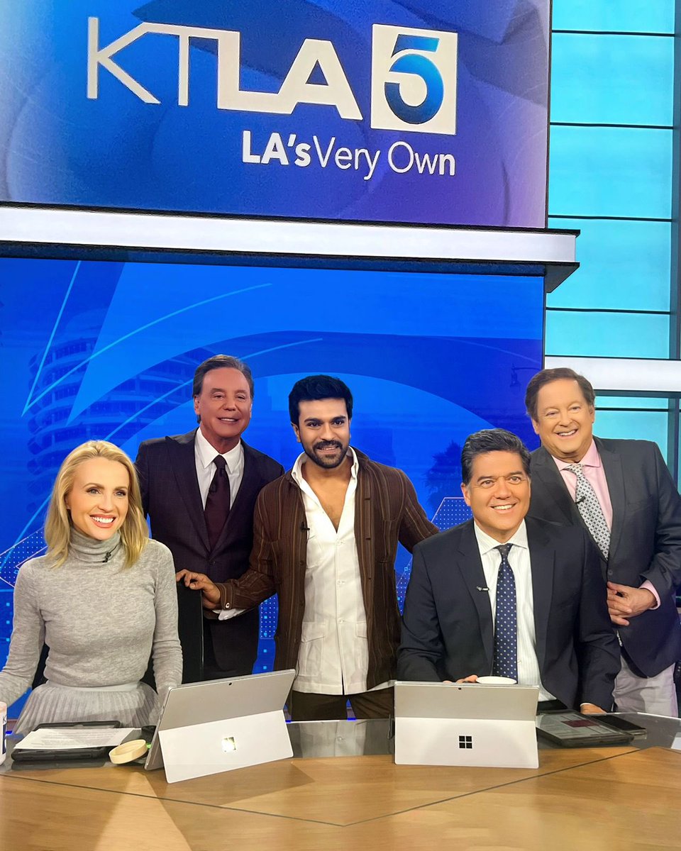 Soaking in the LA vibe! 
Thank you @ktlaENT for having me. 
@RRRMovie back in theatres all across the United States starting March 3, catch us on the big screens once again