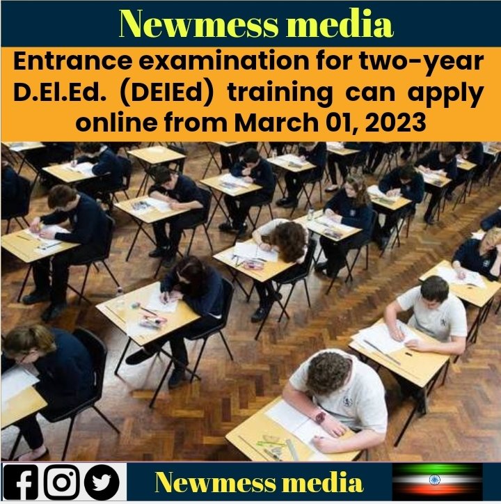MayankR87's tweet photo. Entrance examination for two-year D.El.Ed. (DEIEd) training can apply online from March 01, 2023
#education #CTET  #entrance 
#ubsc 
Visit for more-https://t.co/6nJ75s1L1H https://t.co/NRUkSq3gB8