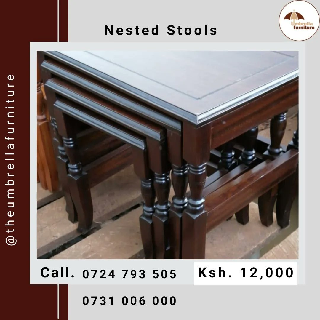 Umbrellafurnit's tweet image. Confortable, Affordable &amp;amp; Classy Furniture.
We are located Pathway Hotel along Ngong Road.
Call or WhatsApp 0724 793 505 / 0731 006 000 
#ngongroadfurniture #furniture #nestedstools