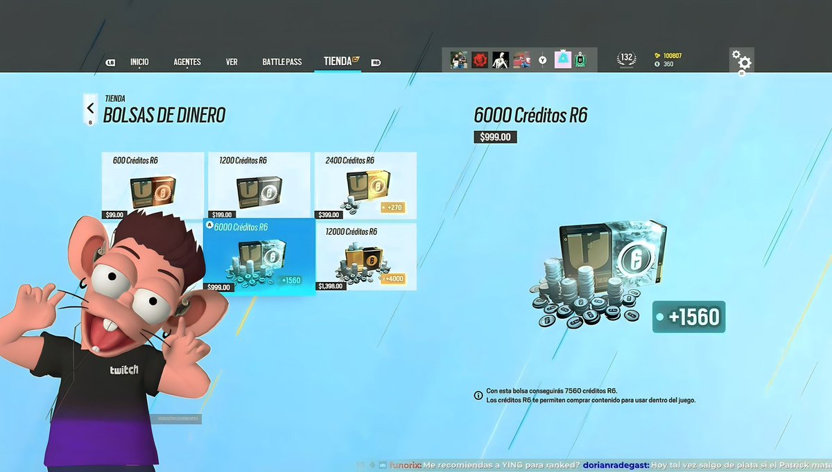 BRAVENlKA's tweet photo. SORTEO 7560 CREDITOS R6 ♥️

Requisitos ☝🏻

- Seguirme en TODAS mis redes Sociales 
- Etiquetar 2 Personas de R6 en los comentarios 
- Watchtime 5 Días 
- RT Y LIKE a la Publicación 

El premio se dará el Último día del Mes de Marzo por mi Stream ☝🏻

Suerte! https://t.co/ntECy5TweW