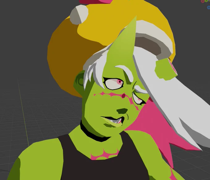 face rig redone! she needs new shaders and a tongue though 