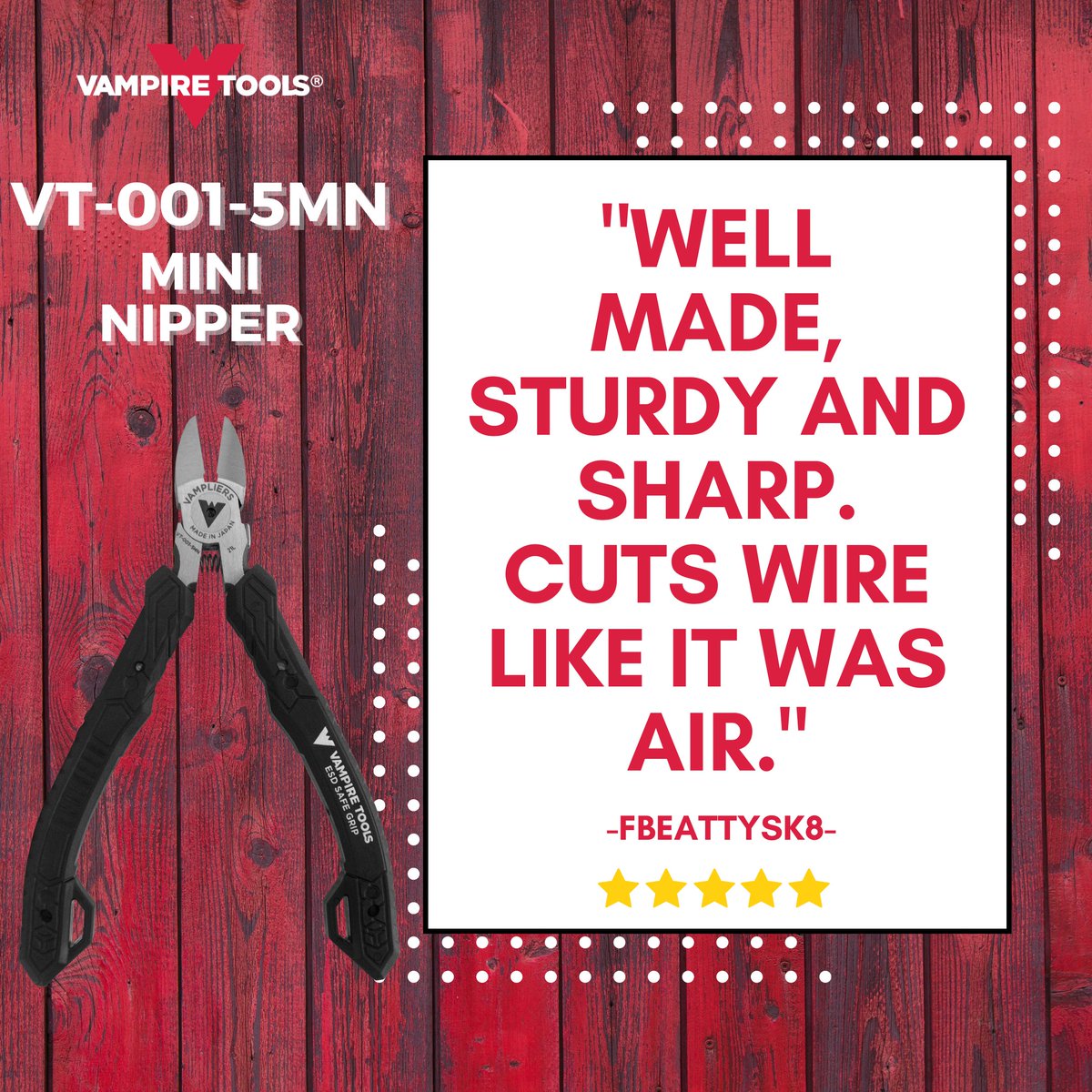 Vampire_Tools's tweet photo. We are committed to producing only the highest quality of tools so you can nip it in the bud. (lol)
*Grab it now ๐ https://t.co/d6iTOHHZ9Y *
#vampiretools #mini #minihandtools #handtools #jewelrytoolsforsale #jewlerymaking #jewelry #diy #diyhomedecor #diycrafts #electronics https://t.co/xnMw14WhOM