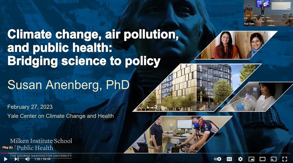 Kai Chen (@chenkai_yale) on Twitter photo If you missed our Monday #ClimateChange & Health Seminar by Dr. @SusanAnenberg at Yale <a href="/CCHYale/">Yale Center on Climate Change & Health</a> <a href="/YaleSPH/">Yale School of Public Health</a>, here is the recording 👇
"#Climatechange, #AirPollution, and public health: Bridging science to p... youtu.be/jl1fbJwC2WY via <a href="/YouTube/">YouTube</a>
<a href="/gwclimatehealth/">GW Climate & Health Institute</a> <a href="/AguGeohealth/">AGU_GeoHealth</a> If you missed our Monday #ClimateChange & Health Seminar by Dr. @SusanAnenberg at Yale <a href="/CCHYale/">Yale Center on Climate Change & Health</a> <a href="/YaleSPH/">Yale School of Public Health</a>, here is the recording 👇
"#Climatechange, #AirPollution, and public health: Bridging science to p... youtu.be/jl1fbJwC2WY via <a href="/YouTube/">YouTube</a>
<a href="/gwclimatehealth/">GW Climate & Health Institute</a> <a href="/AguGeohealth/">AGU_GeoHealth</a>