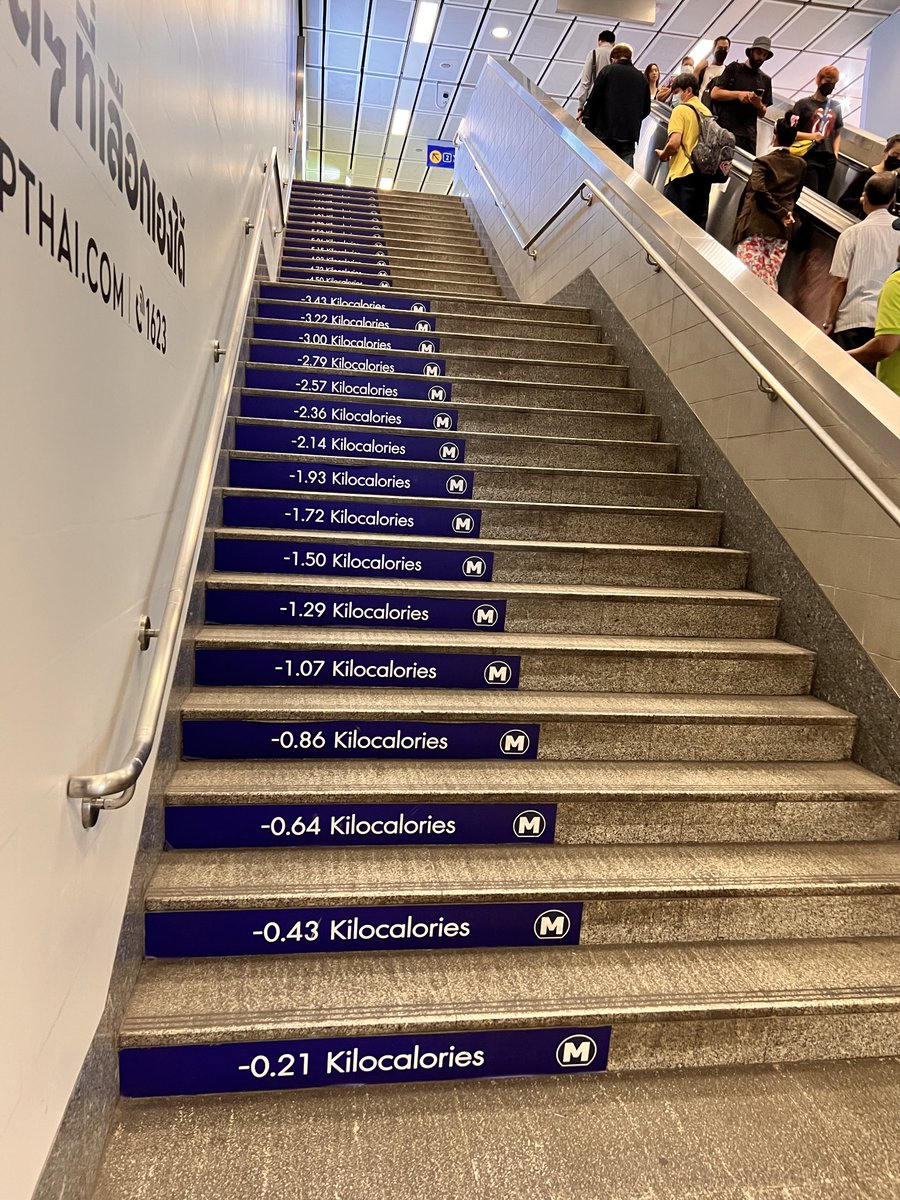 Say yes to the stairs and no to escalators. Loving the messaging encouraging use of staircase on Bangkok’s Mass Rapid Transit (MRT) trains. Let’s step up our fitness game one step at a time. 🚶‍♂️💪
#HealthyLiving #Bangkok #TakeTheStairs