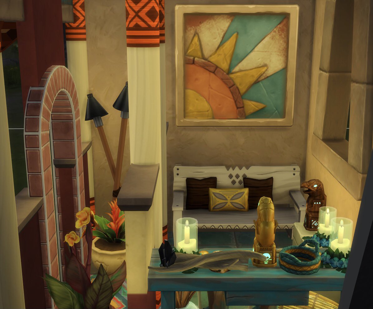 AlisscerV's tweet photo. Day 28 Your Favorite Decade to Live in for the #febbuild23 by @sims4ideas Thanks a lot for doing this challenge, I had so much fun with every day ❤️
I’d like to live in 1500 in Mexico, I’d have liked to see the great Tenochtitlan in all it’s glory🦜
#ShowUsYourBuilds #TheSims4 https://t.co/a9z583Hygn