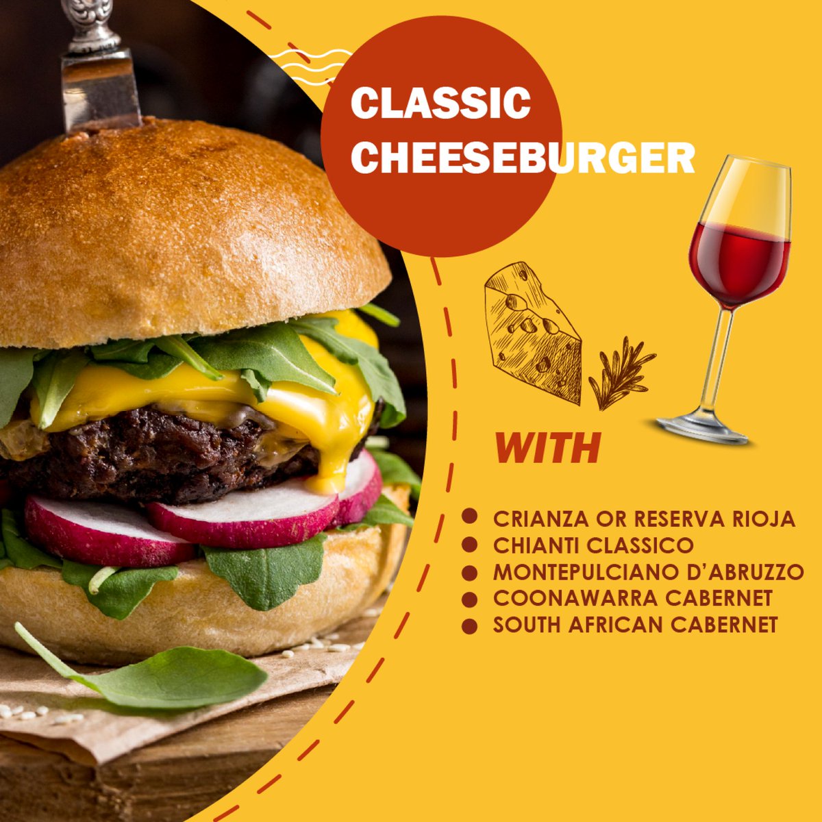 WineTastic_TH's tweet photo. 🍔Burger+Wine🍷
จะรับรสชาติเน้นๆ หนักๆ ของชีสกับเนื้อ ก้ต้องเป็นไวน์แดง ถึงจะไปด้วยกันได้ เพราะมีสารแทนนินเยอะ
สำหรับตัวที่แนะนำ ก็จะมีตามในรูปนี้เลย!
#WineTastic https://t.co/5qLBpH45Nz