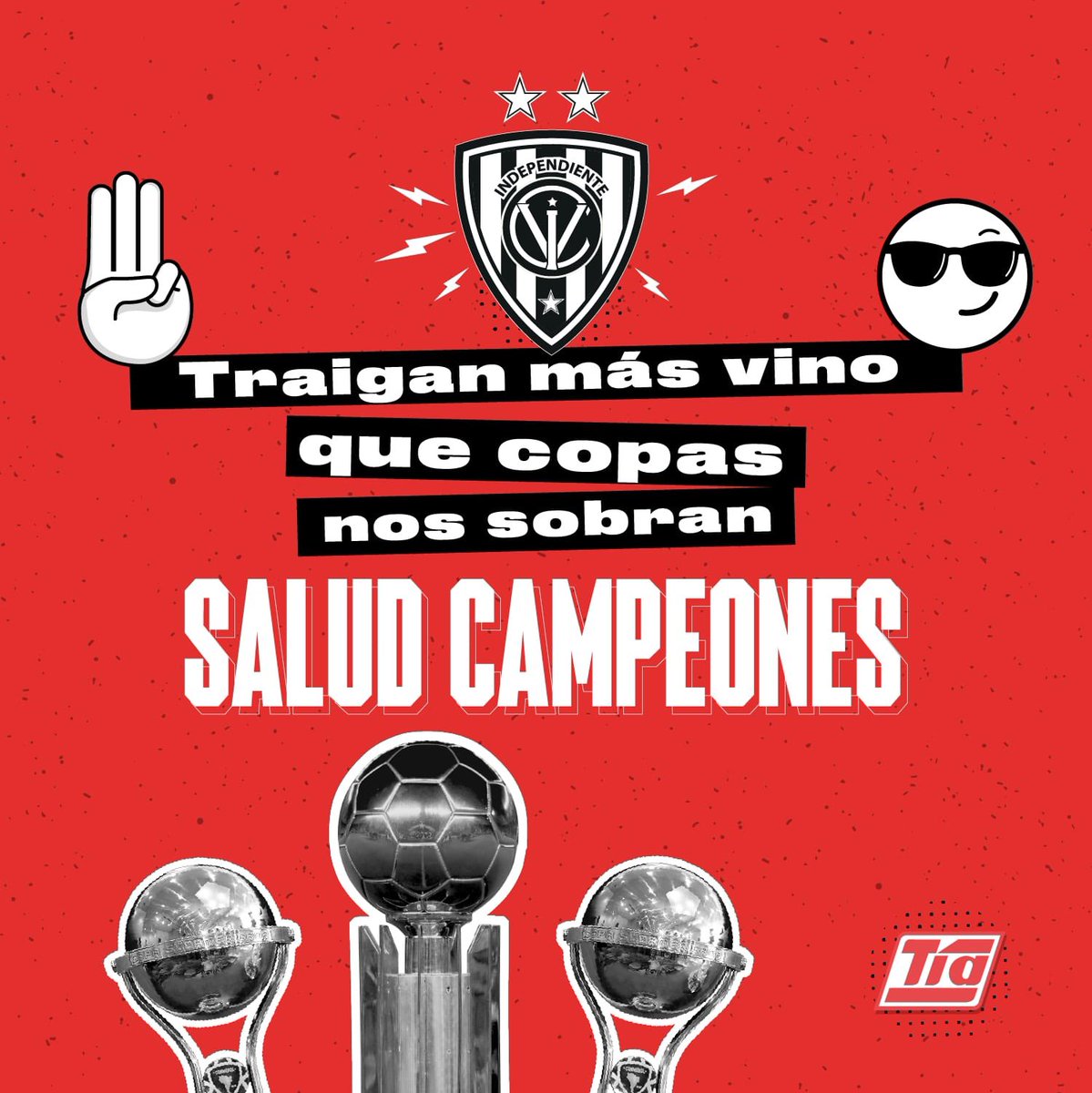 TIAEC's tweet photo. 🥳🏆 Gracias, @IDV_EC #matagigantes, por permitirnos soñar en grande. ¡La final más grande de todas, #RecopaSudamericana , es merecidamente tuya! 🤩⚽ https://t.co/DiUoDnPZkb