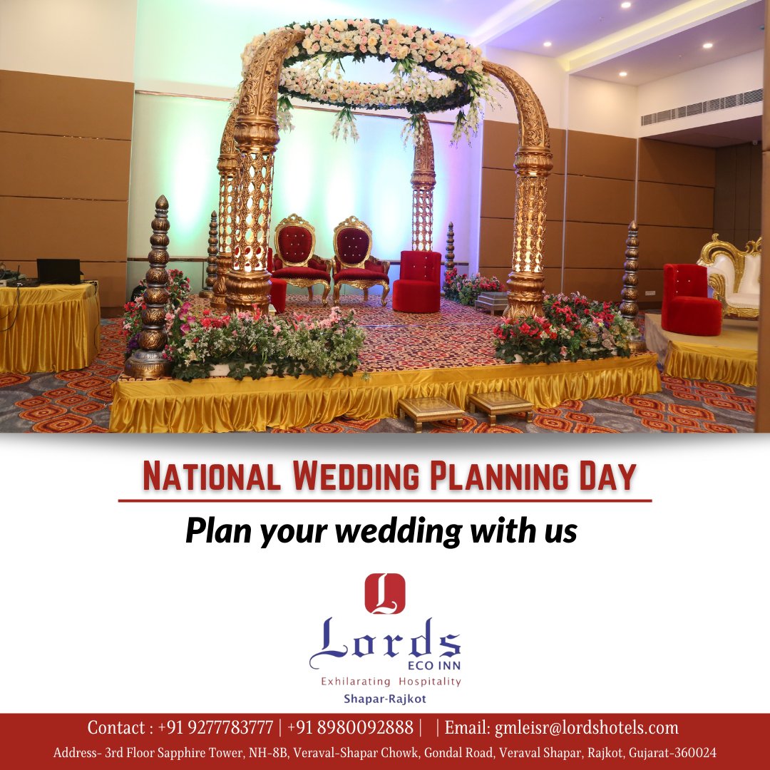 National Wedding Planning Day 
Plan your wedding with us 

#LordsHotels #LordsResorts #bluecoriander #tourism #nationalweddingplanningday #wedding #weddinginspo #weddingplanning #theknotweddings #theknot #bridetobe #weddingideas #love #weddingdj