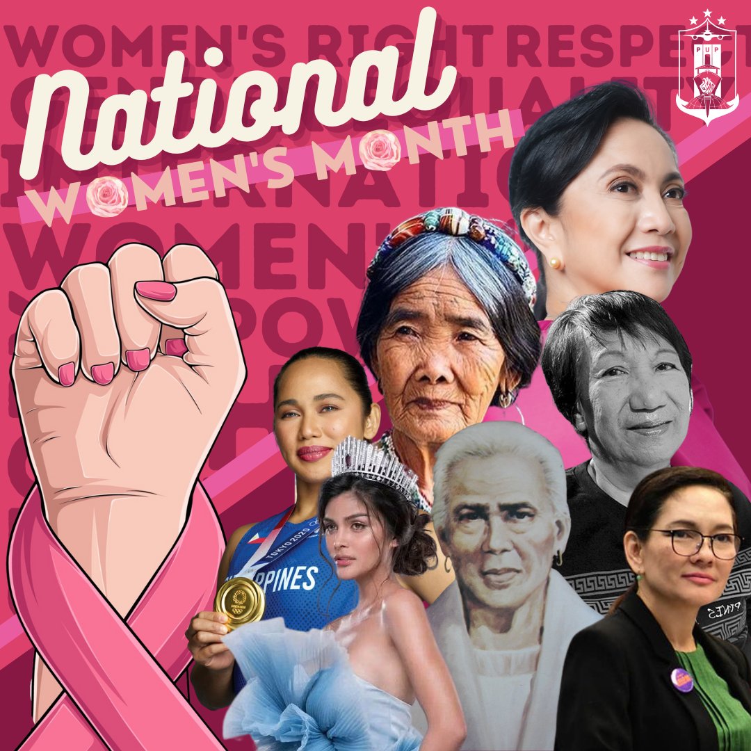 pupcthtmsc's tweet photo. This year marks the 2023 National Women’s Month celebration, it is important to acknowledge and bring attention to the persistent issues and challenges that women in the Philippines face.
#WEcanbeEQUAL
#2023NWMC
#NationalWomensMonth
#CTHTMSC https://t.co/v76YxDyscm