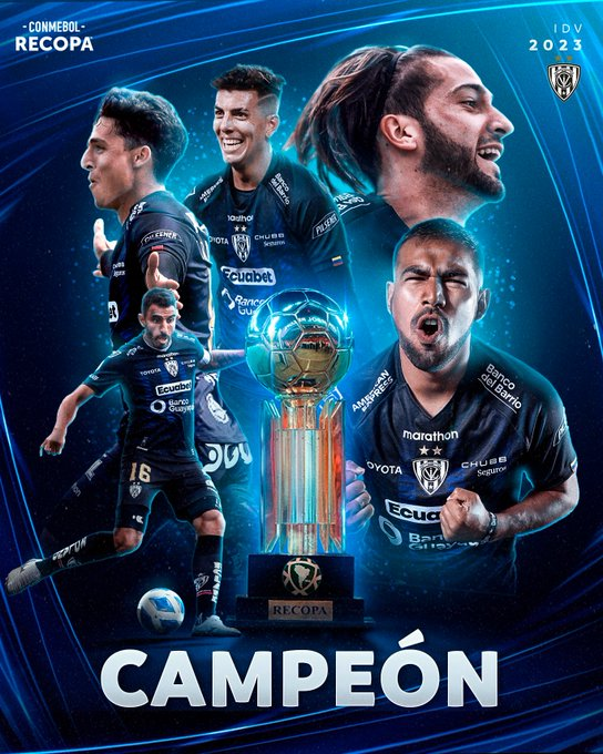 aristizabaltvec's tweet photo. ⭐️Independiente del Valle es el CAMPEÓN de la #RecopaSudamericana 2023.

Venció a Flamengo 5-4 en los penales tras empatar 1-1 en el global. #Recopa #Maracaná https://t.co/IpM0k5YTig