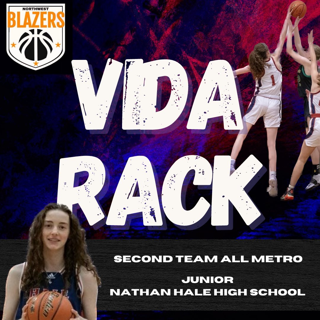 Congratulations to <a href="/VidaRBasketball/">Vida Rack</a> for being named Second Team All Metro. The junior will be playing for NW Blazers Sun this travel season!