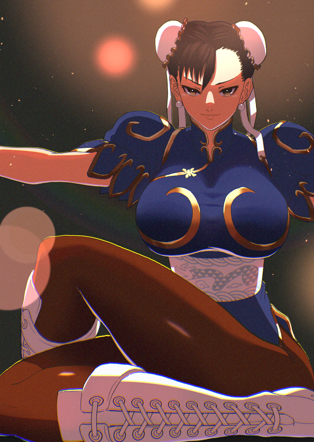 春麗(チュン・リー) 「3月1日は春麗さんの誕生日!#StreetFighter#格ゲーキャラ描こうぜ 」|アキス 『深谷慶短編集　瞬き』発売中のイラスト
