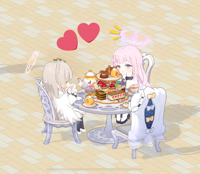 野生のナギサ様来たからお茶会してもらいました 