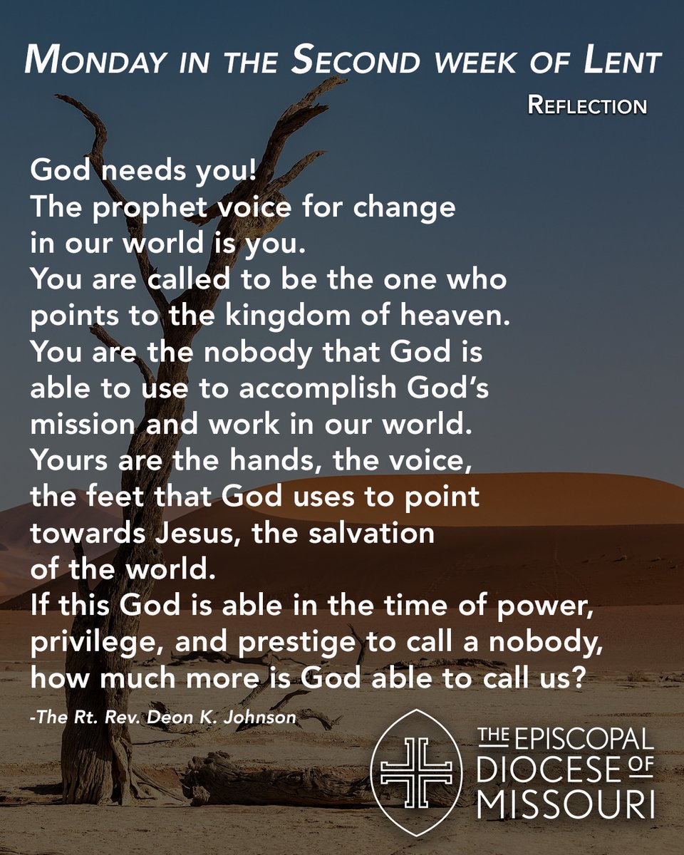 March 6 Lenten Meditation
Daily Lenten meditations by the Rt. Rev. Deon K. Johnson.
Download the full booklet here: diocesemo.org/2023-lenten-me…