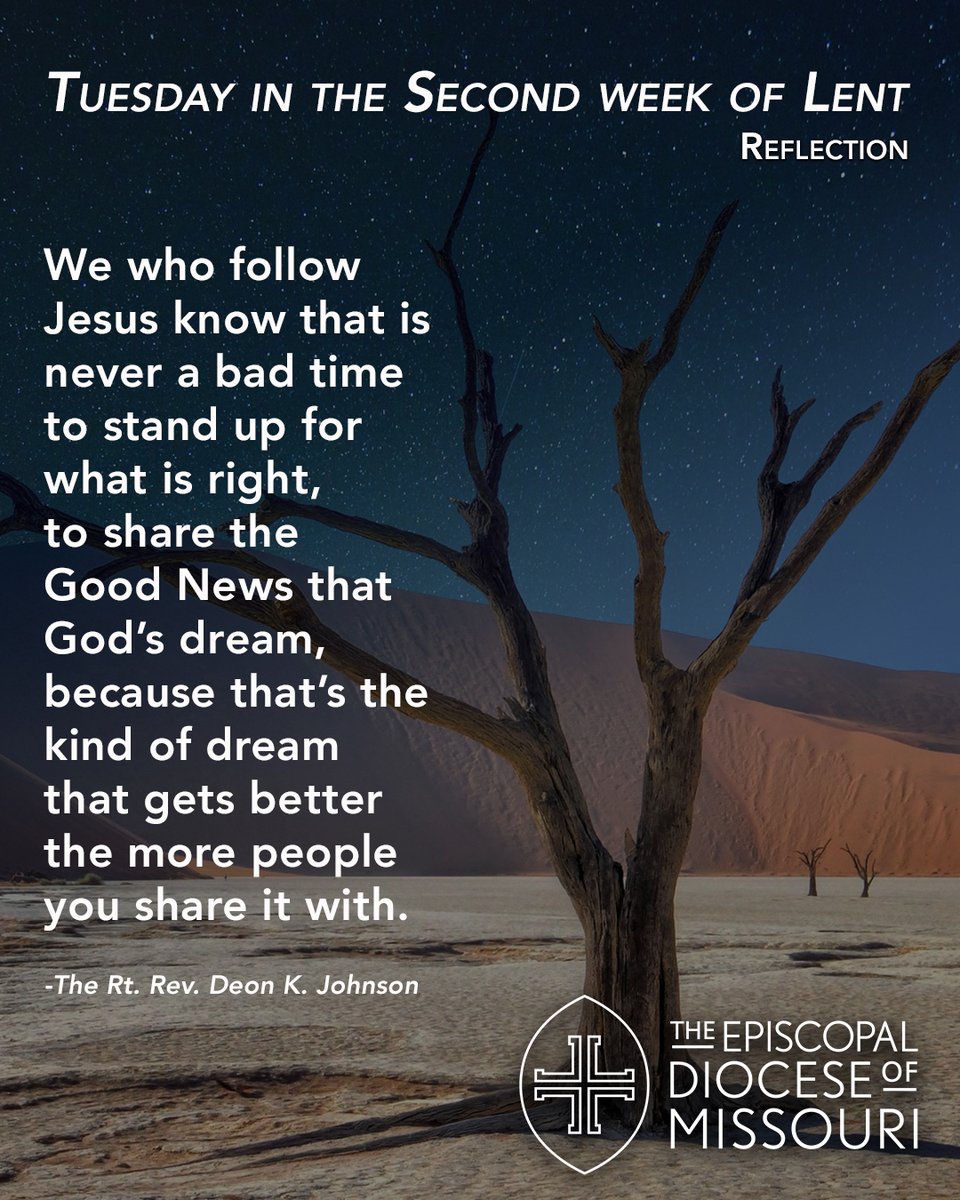 March 7 Lenten Meditation
Daily Lenten meditations by the Rt. Rev. Deon K. Johnson.
Download the full booklet here: diocesemo.org/2023-lenten-me…