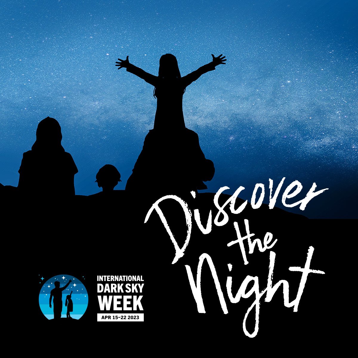 It is almost here. #discoverthenight with #InternationalDarkSkyWeek, this coming April 15th to April 22nd. #IDSW2023