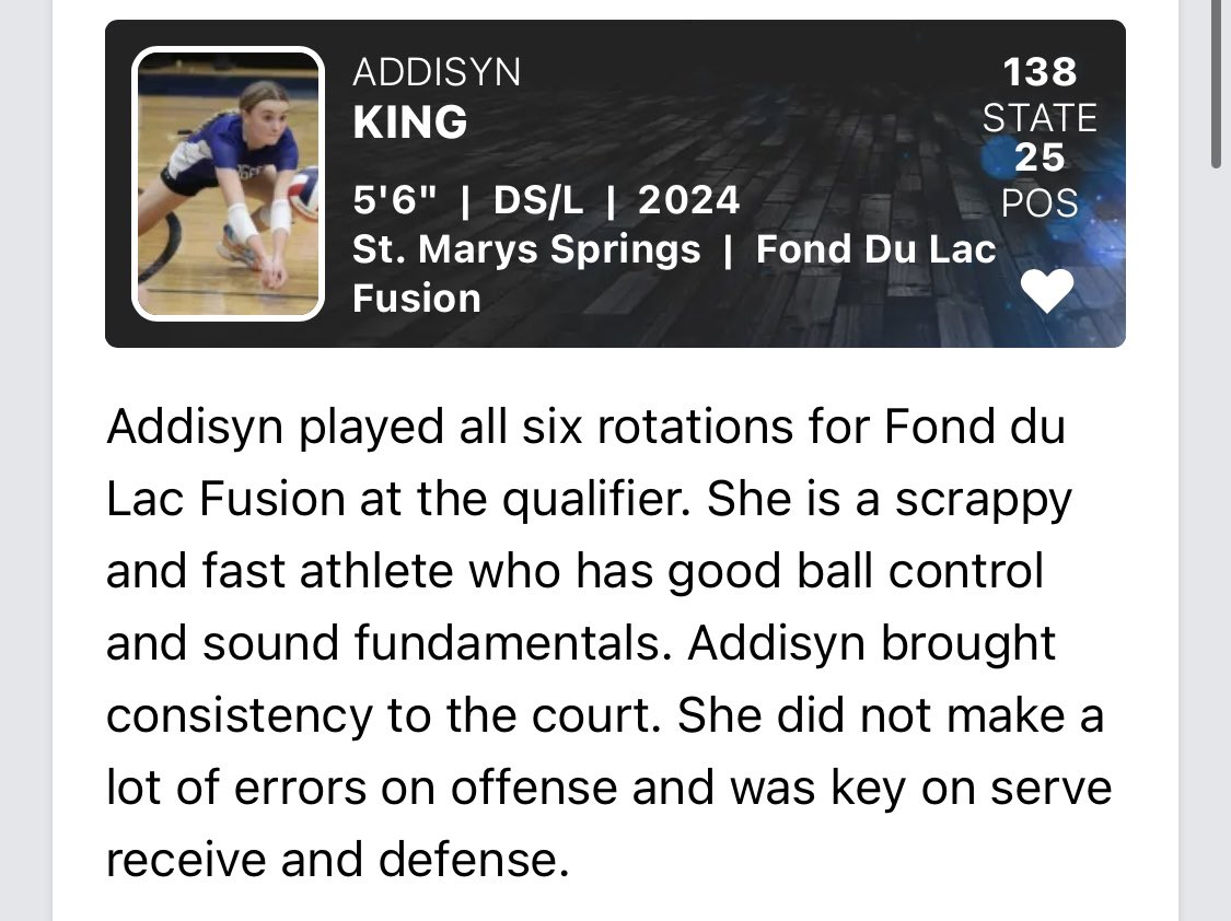 Addisyn King (@addisyn_king) on Twitter photo Thank you for the shoutout! Looking forward to Prep Dig Champions Cup this weekend in Appleton! <a href="/prepdigrachel/">PrepDigRachel</a> <a href="/PrepDigWI/">Prep Dig Wisconsin</a> Thank you for the shoutout! Looking forward to Prep Dig Champions Cup this weekend in Appleton! <a href="/prepdigrachel/">PrepDigRachel</a> <a href="/PrepDigWI/">Prep Dig Wisconsin</a>