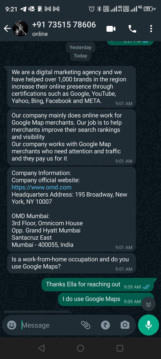 differentdeepu's tweet image. Woke up to this msg this morning? @OMD_Worldwide : Do you authenticate this?