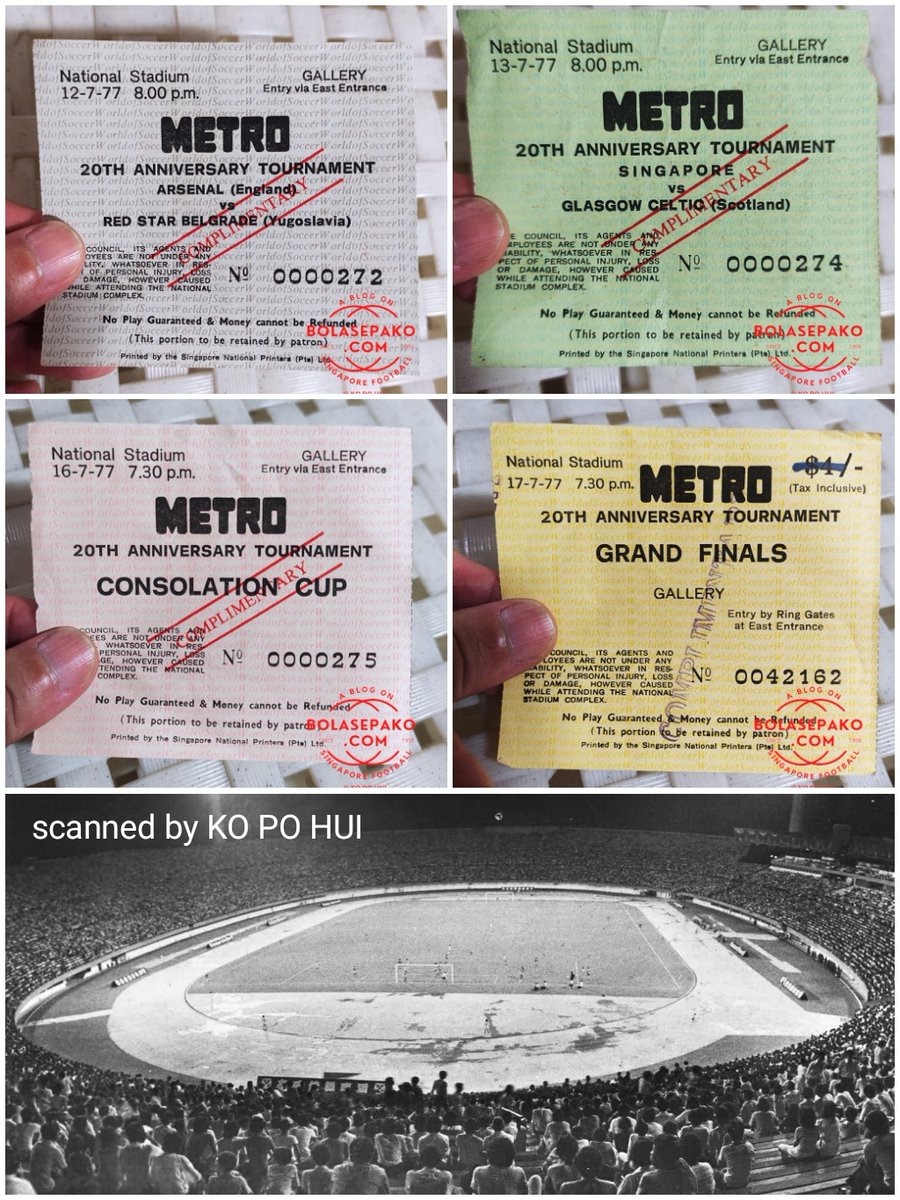 THE EYE OPENING 1970s

👀 The completion of the old National Stadium in 1973 enabled local football fans the opportunities to witness some top quality actions like the Metro 20th Anniversary Tournament in 1977.

📝➡️ bolasepako.com/2023/02/1977-M… 

#sgfootball #history #legacy