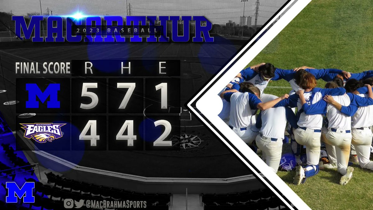 Brahma Sports (@macbrahmasports) on Twitter photo Big win in our district opener against Brackenridge! <a href="/CoachHirst34/">Kevin Hirst</a> <a href="/PrincipalHDZ/">Joaquin R Hernandez</a> <a href="/MacBaseball1/">MacBaseball</a> Big win in our district opener against Brackenridge! <a href="/CoachHirst34/">Kevin Hirst</a> <a href="/PrincipalHDZ/">Joaquin R Hernandez</a> <a href="/MacBaseball1/">MacBaseball</a>