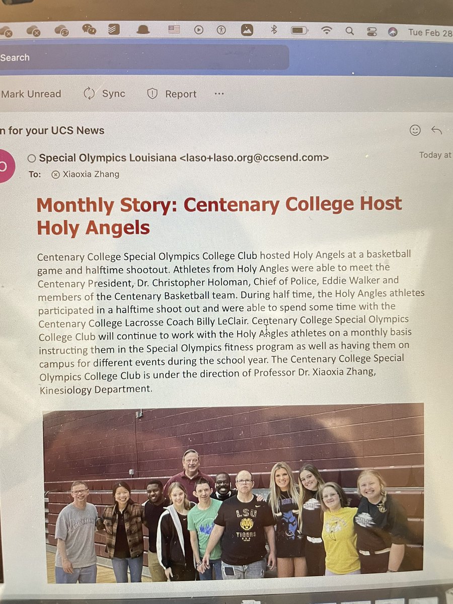 A Newsletter from Special Olympic Louisiana! This monthly story is inspiring! More is coming up from Centenary College Special Olympic Club😎😎