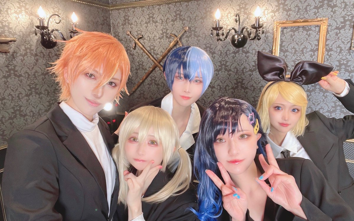 「プロセカ / コスプレぼたんさん主催のビビバスおどみた撮影でしたー!みんなめっち」|女将🐺❤️‍🔥4/1アコマルD17🥳通知❌のイラスト