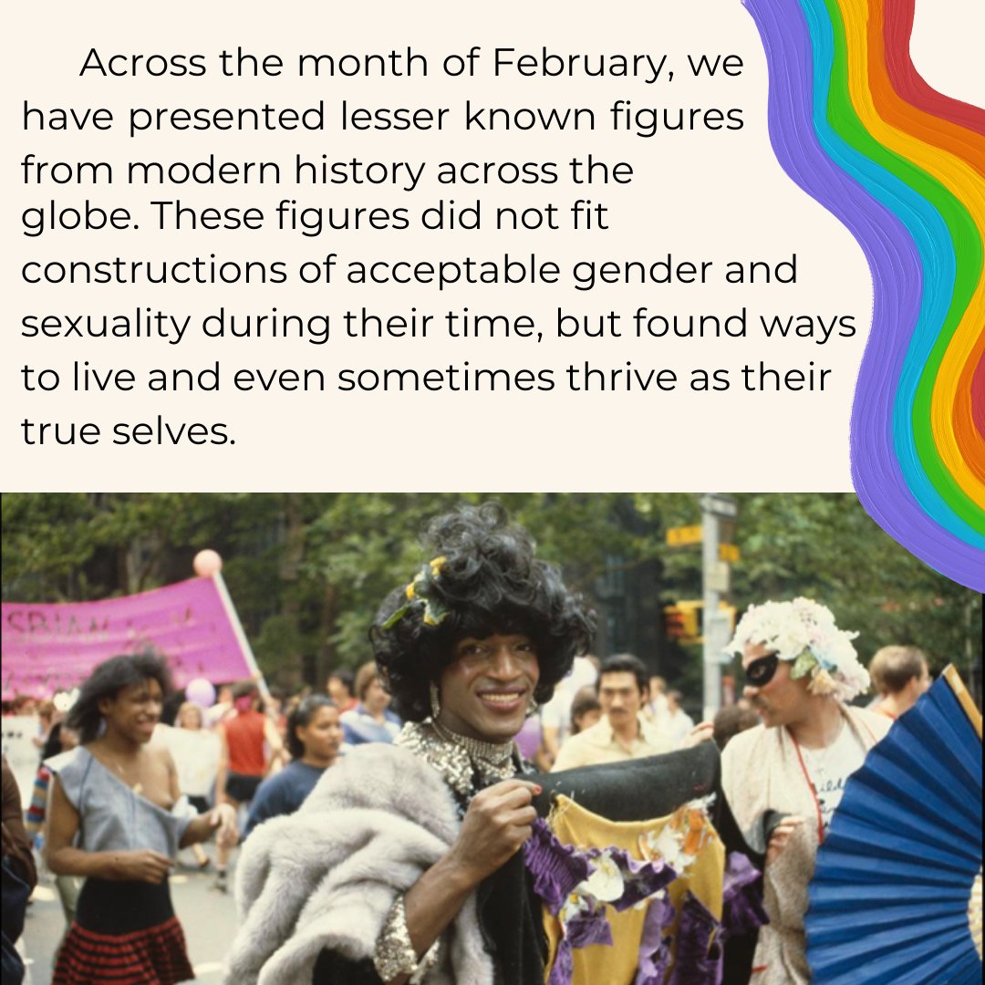 StAndrewsHist's tweet photo. Throughout #LGBTHistoryMonth we’ve shared the stories of some lesser-known #LGBTIcons - Despite not fitting into constructions of acceptable gender and sexuality in their time, they found ways to live as their true selves. Thank you for reading! https://t.co/9XmRdBzGWF