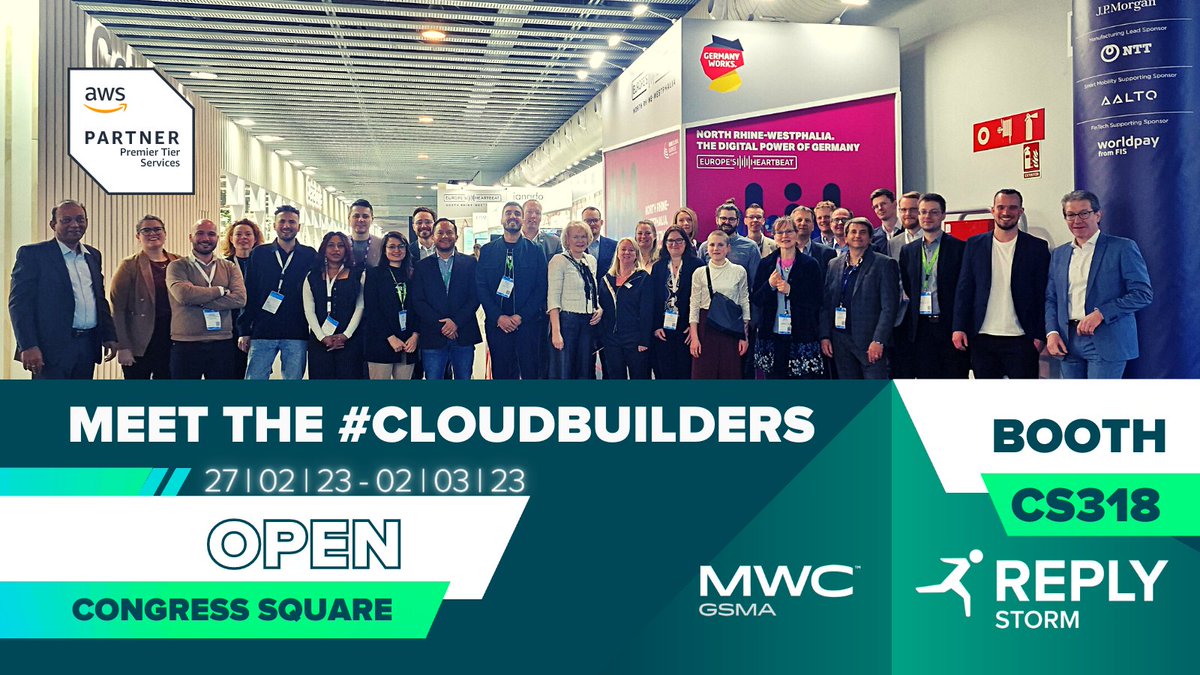 StormReply's tweet photo. Two days left to meet the #AWS Premier Consulting Partner, @StormReply at #MWCBarcelona2023 📣
Discover the IoT Innovator
📍Booth CS318 at Congress Square & don't miss the chance to discuss your #cloud needs with our experts.☁️
See you there🙌
#MWC23 #TechNews #CloudBuilders https://t.co/PyFakqRXAW