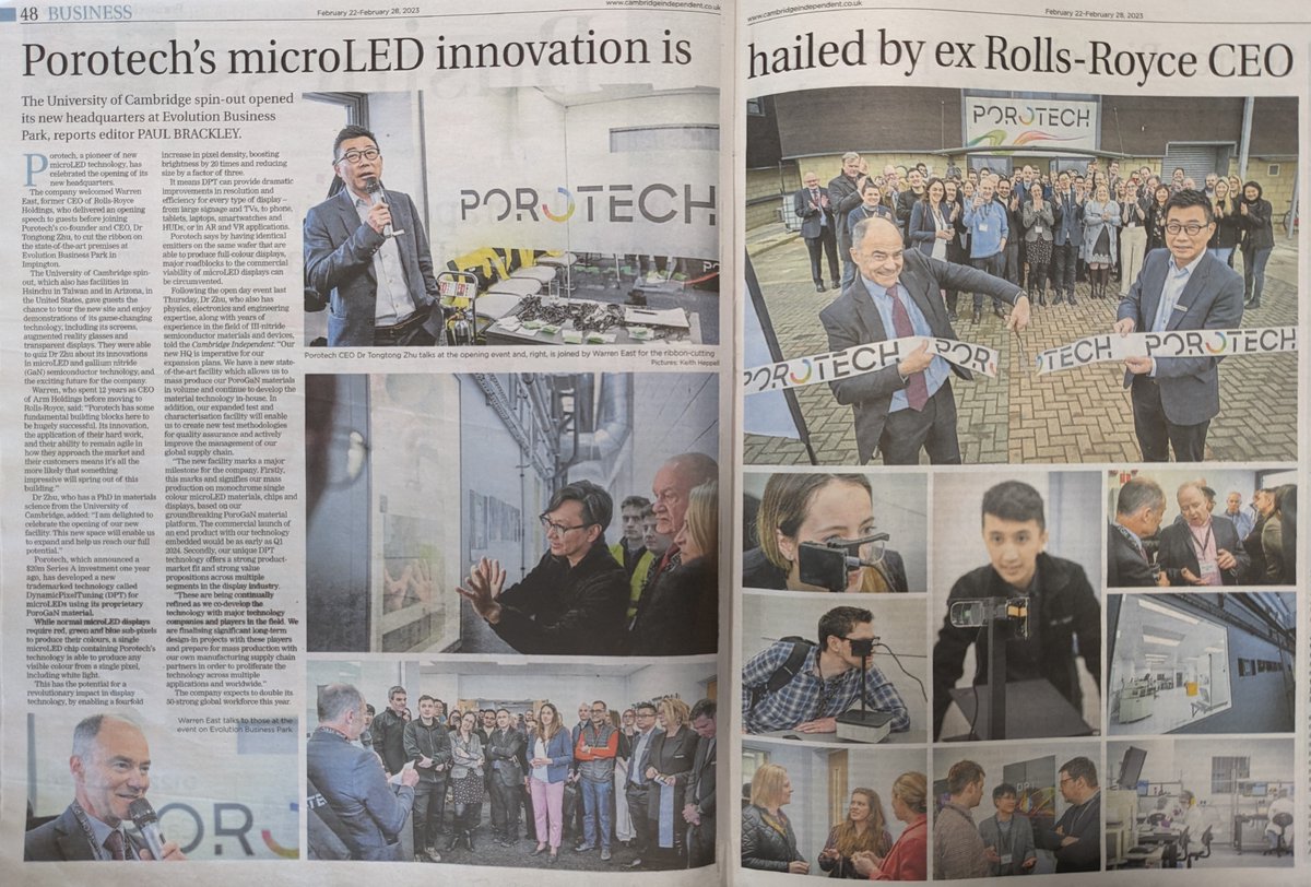 Porotech (@porotech_ltd) on Twitter photo Thank you to <a href="/CambridgeIndy/">Cambridge Independent</a> for joining us on our open day!
Our new headquarters will help us keep growing and reach our full potential ❤️ 💚 💙 Thank you to <a href="/CambridgeIndy/">Cambridge Independent</a> for joining us on our open day!
Our new headquarters will help us keep growing and reach our full potential ❤️ 💚 💙