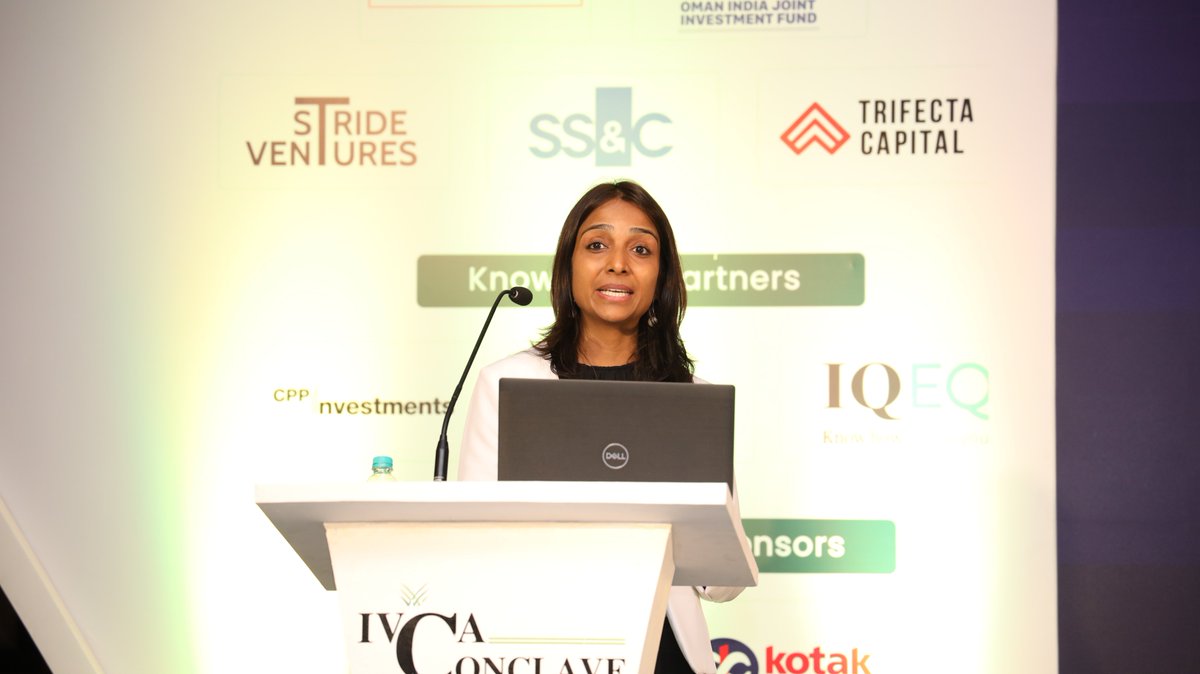 IndianVCA's tweet photo. We are delighted to have had @Preqin's Geetanjali Aggarwal Bhalotia present on the landscape of India's PE-VC sector in 2023 and beyond at the #IVCAConclave.
Thanks, Geetanjali Bhalotia, for the informative session! https://t.co/TvfXf4RJPy