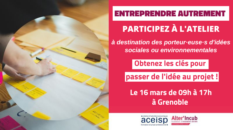 [Atelier entrepreneur·e·s] Le 16 mars à #Grenoble
👉Vous avez un projet #entrepreneurial porteur de sens ?
👉Vous souhaitez poser les 1ères briques de votre #projet ?
👉Vous voulez rencontrer des entrepreneur·e·s du #territoire ?
Il reste quelques places : bit.ly/3y34V9M