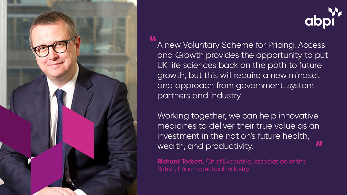 ABPI_UK's tweet photo. Today we publish our proposals for a new Voluntary Scheme for medicines Pricing, Access and Growth. Our proposals would deliver for patients, the NHS and the economy. Read more https://t.co/YQsXKDgDfT https://t.co/oC7ECM366w