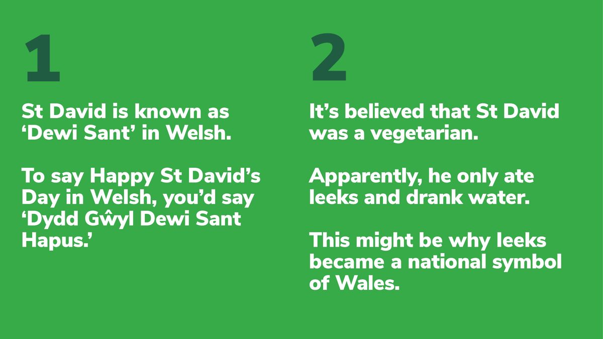 scouts's tweet photo. 'Dydd Gŵyl Dewi Sant Hapus’ which means ‘Happy St David’s Day’, in Welsh. 🏴󠁧󠁢󠁷󠁬󠁳󠁿

Today’s a special day where we celebrate everything about Wales and St David, the Patron Saint of Wales. Here’s 5 things you may not know about St David. https://t.co/ogsCSUuvH8