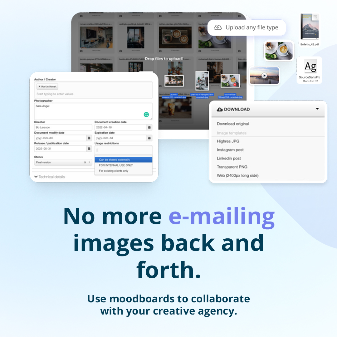 You want to know a true time-saver? ⏰ QBanks feature Moodboard, will help you collect files from your agency or photographer straight into #QBank together with the embedded metadata. 

Save time by using Moodboards👇
fal.cn/3wdTe
#DigitalAssetManagement #timesaver
